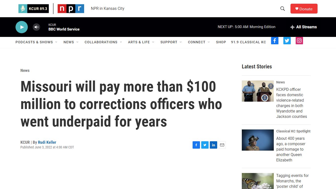 Missouri will pay more than $100 million to corrections officers who ...